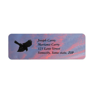 Flying crow return address Avery Label