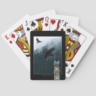 Flying Crows & Totem Pole Haida Pack Playing Cards