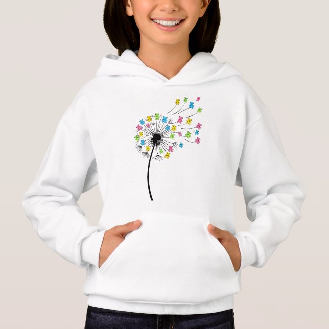 Flying cute bears dandelion flow (Front)