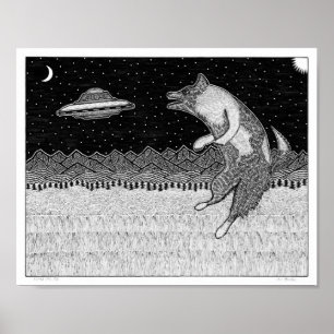 Flying Disc Dog Poster