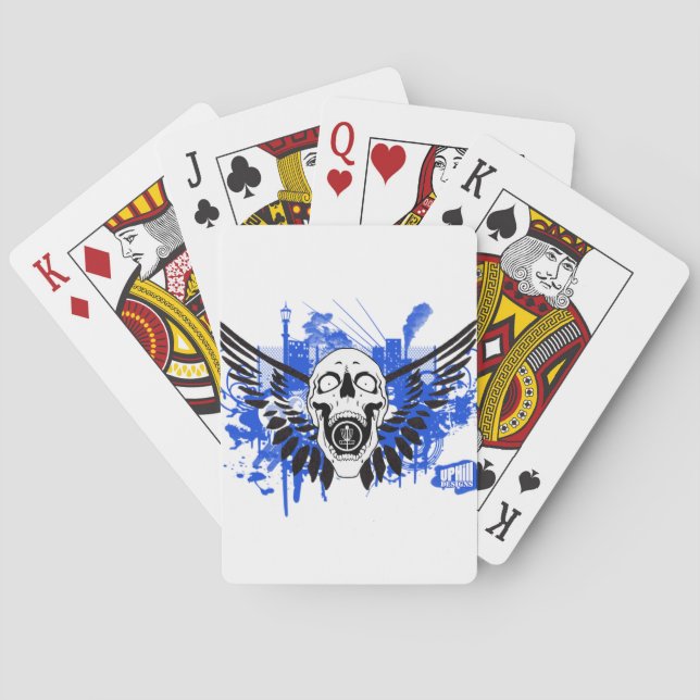 Flying Disk Golf Skull Playing Cards (Back)