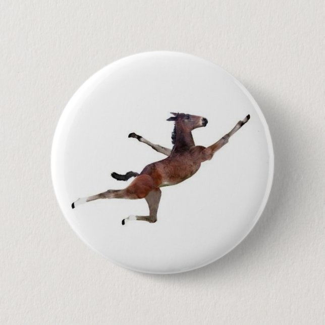 flying donkey 2 inch round button (Front)