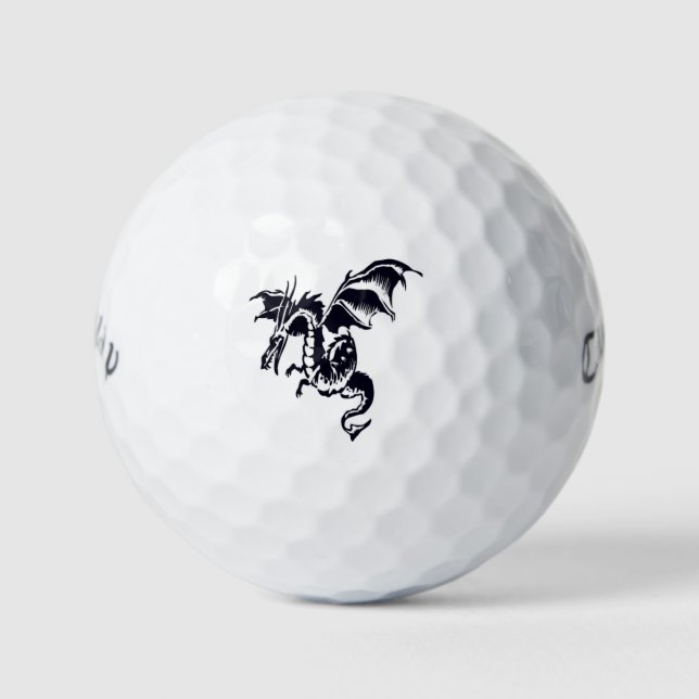 Flying Dragon Design Golf Balls (Front)