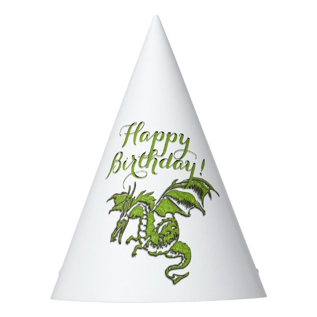 Flying Dragon Design Party Hat (Front)