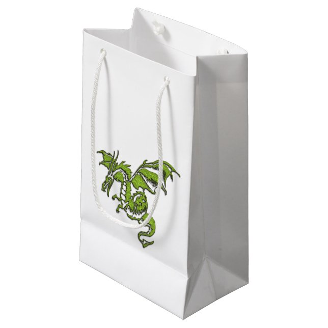 Flying Dragon Design Small Gift Bag (Front Angled)