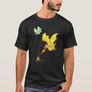 Flying Dragons Flames Lizard Wyverns T-Shirt
