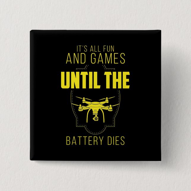 Flying Drone Is My Game 2 Inch Square Button (Front)