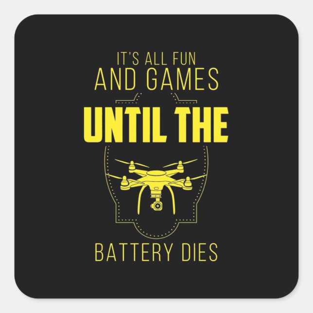 Flying Drone Is My Game Square Sticker (Front)