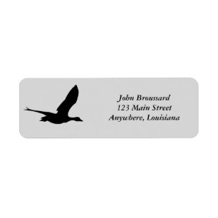 Flying Duck Head Address Label