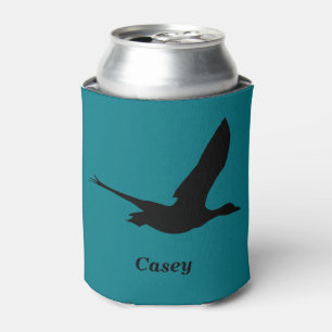 Flying Duck Hunting Themed Personalized Can Holder Can Cooler