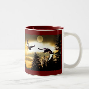 FLYING DUCKS Two-Tone COFFEE MUG