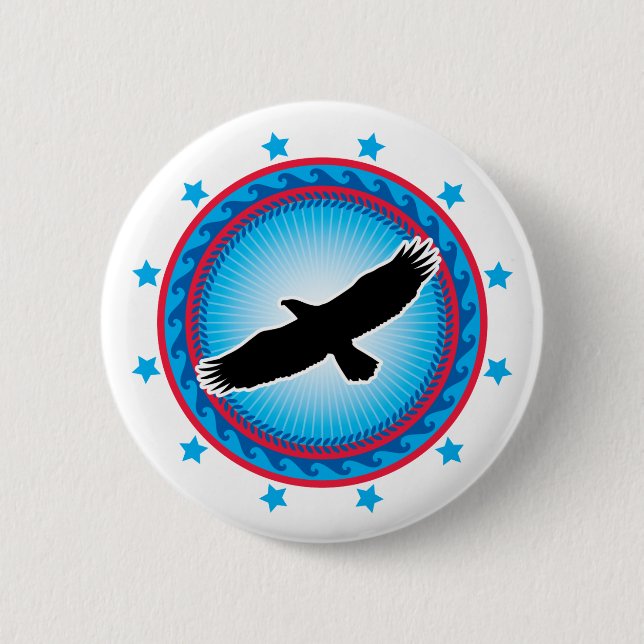 Flying Eagle 2 Inch Round Button (Front)