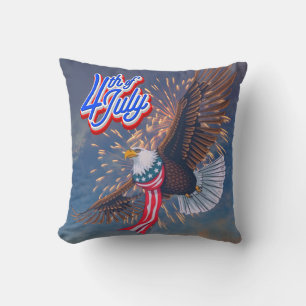 Flying Eagle 4th of July Pillow