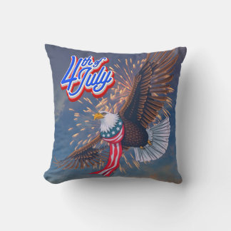 Flying Eagle 4th of July Pillow