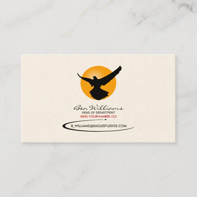 Flying Eagle Business Card (Sun Version 1) (Front)