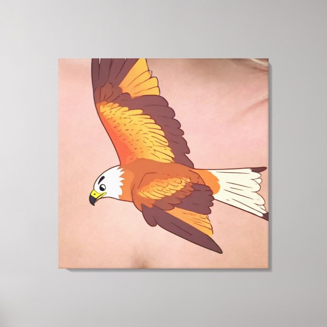 Flying eagle canvas print (Front)