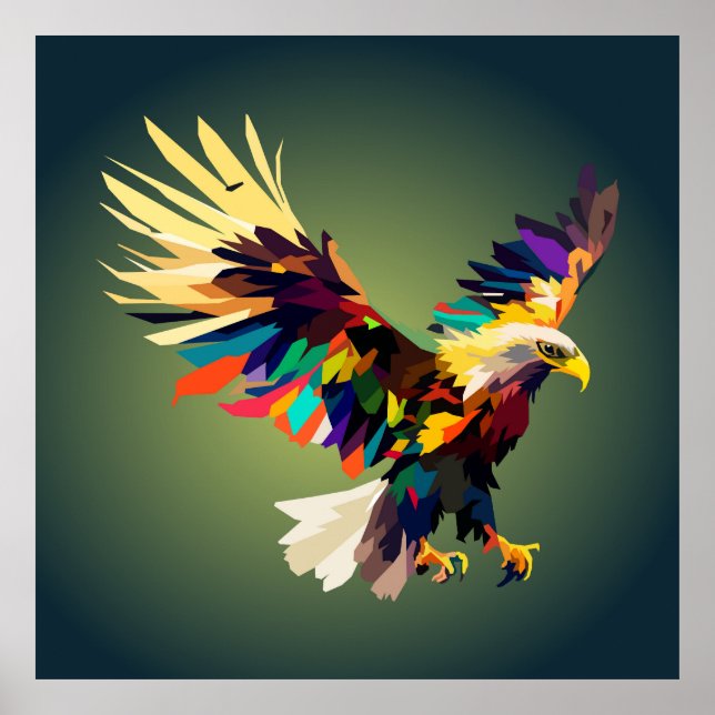 Flying eagle pop art poster (Front)