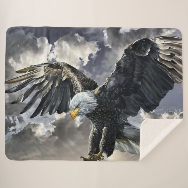 FLYING EAGLE SHERPA BLANKET (Front (Horizontal))