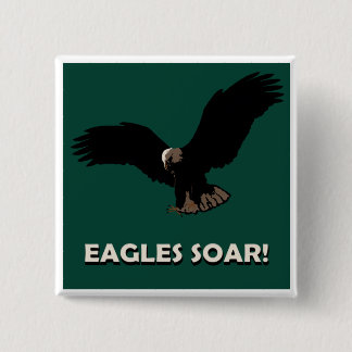 Flying Eagle Square 2 Inch Square Button