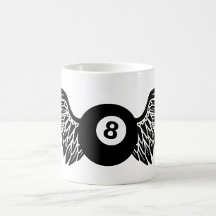 flying eightball coffee mug