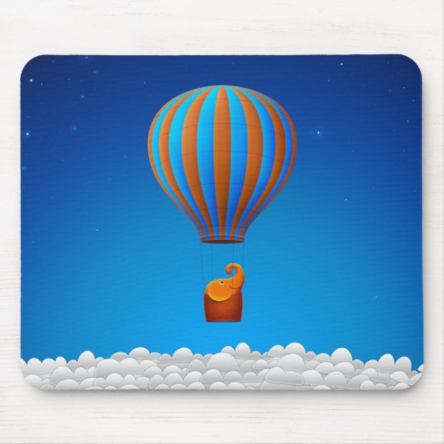 Flying Elephant Mouse Pad (Front)