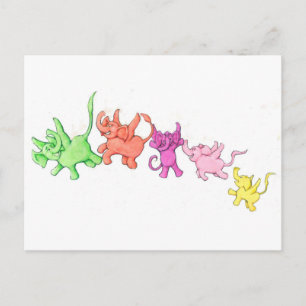 Flying Elephants Postcard