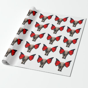 Flying Elephants Wrapping Paper