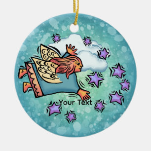 Flying Fairy Ceramic Ornament