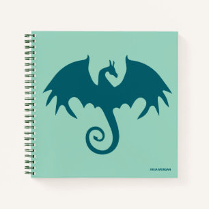 Flying Fantasy Dragon Personalized Custom Notebook