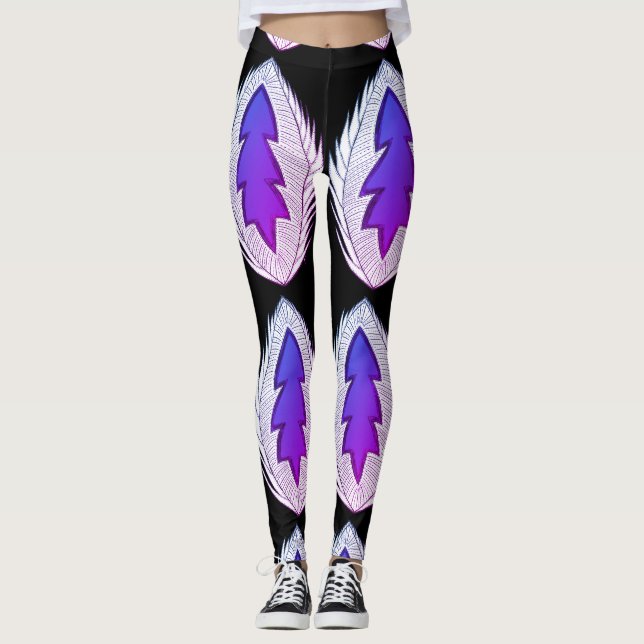 Flying Feathers Leggings (Front)