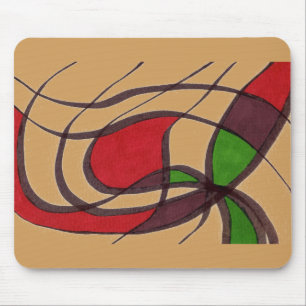 "Flying Fish" Abstract Design Mousepad