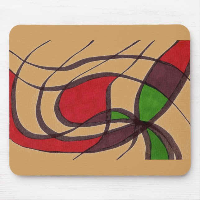 "Flying Fish" Abstract Design Mousepad (Front)