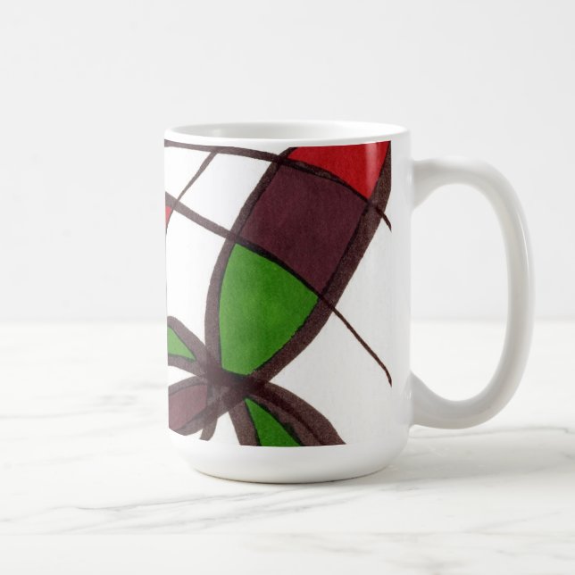 "Flying Fish" Abstract Design Mug (Right)