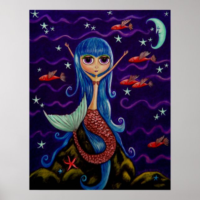 Flying Fish Mermaid Poster (Front)