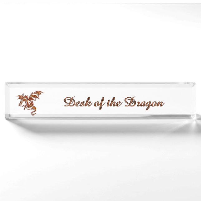 Flying Flame Dragon Name Plate (Front)