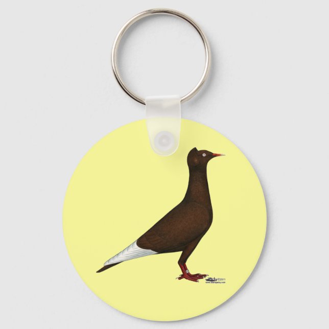 Flying Flight Cap Pigeon Keychain (Front)