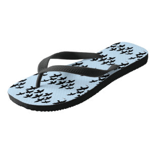 Flying Flight Pigeons Flip Flops