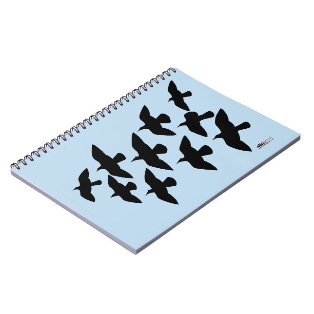 Flying Flight Pigeons Notebook (Left Side)