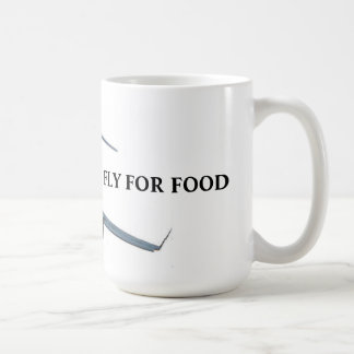 Flying for food coffee mug