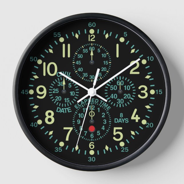 "Flying Fortress" Aircraft Clock (Front)