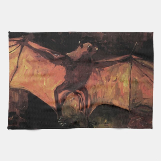 Flying Fox Bat by Vincent van Gogh Kitchen Towel (Horizontal)
