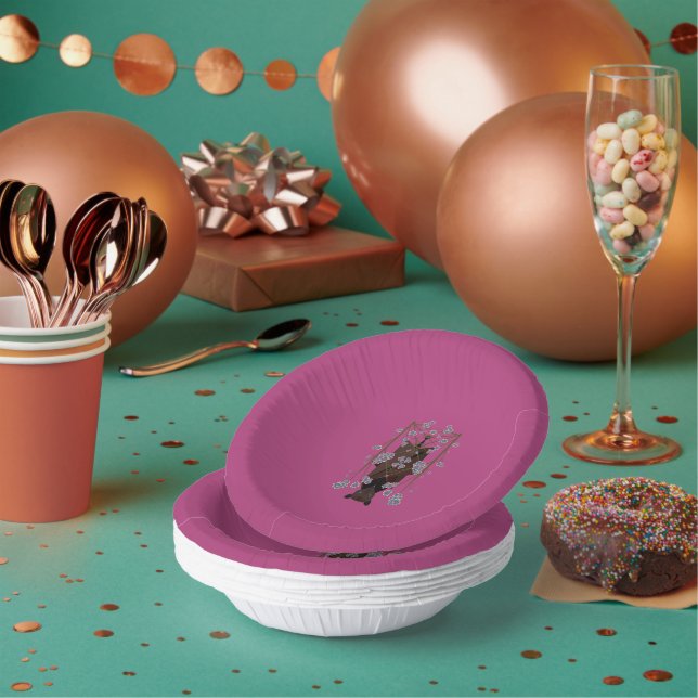Flying Fox Boysenberry Paper Bowls Plate (Multi)