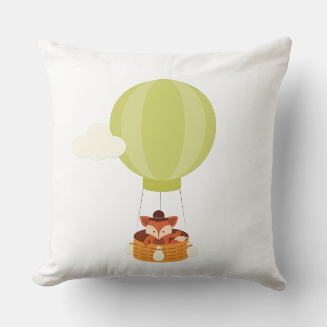 "Flying" Fox I Throw Pillow (Front)