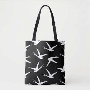 Flying Free Elegant Bird Pattern Tote Bag