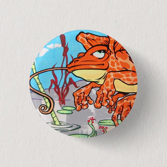 Flying Frog 1 Inch Round Button (Front)