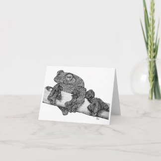 Flying Frog Note Card