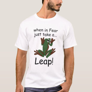Flying Frog Taking A Leap When In Fear Funny T-Shirt