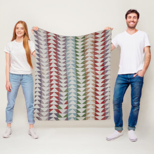 Flying Geese quilt pattern Fleece Blanket