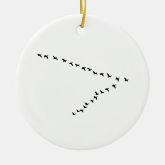 Flying Geese "V" Formation Ceramic Ornament