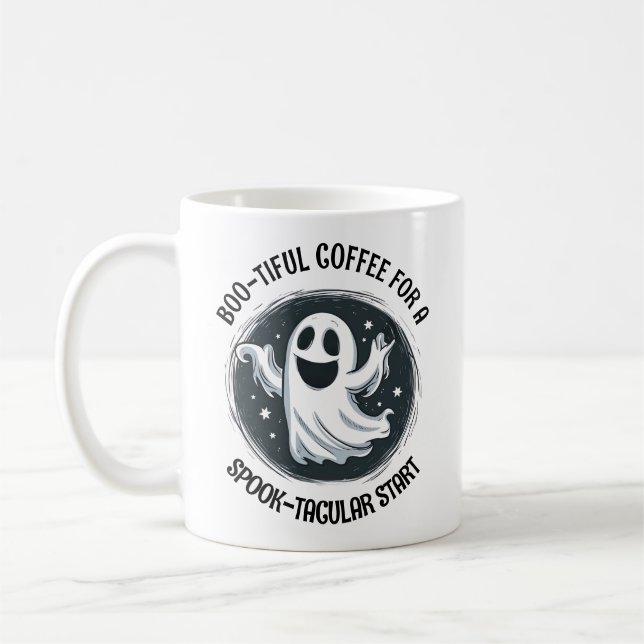Flying Ghost Coffee Mug (Left)